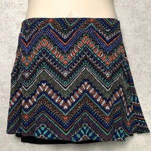 Tribal Print Skater Skirt
